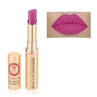 Colors Queen Beauty Lips Velvet Texture Non Transfer Matte Lipstick (Purple)-thumb1