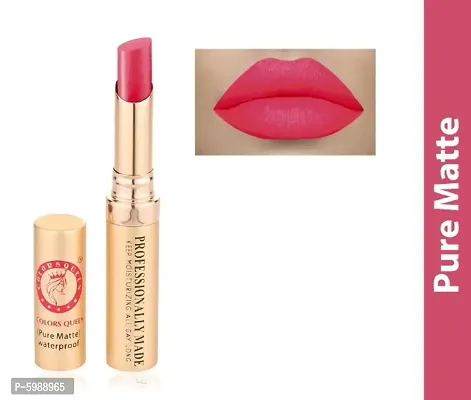 Colors Queen Beauty Lip Velvet Texture Non Transfer Lipstick (Neon)-thumb0