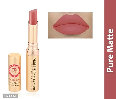 Colors Queen Beauty Lip Velvet Texture Non Transfer Lipstick (Peach)-thumb0