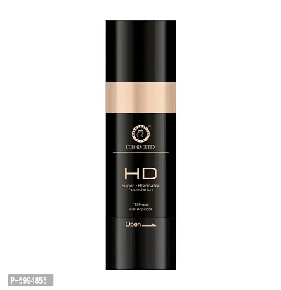 Colors Queen HD Super Blendable Oil Free Water Proof Foundation (Beige)-thumb2