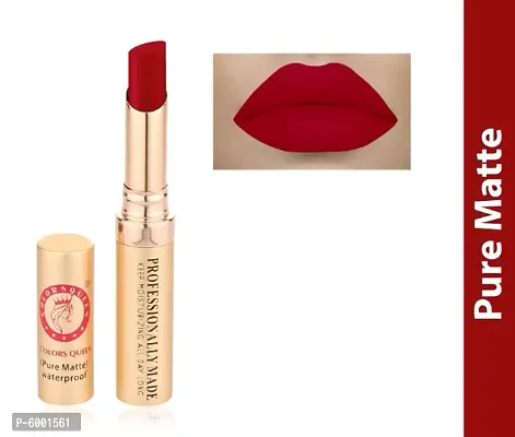 Colors Queen Beauty Lips Non Transfer Velvet Texture Lipstick (Indian Red)