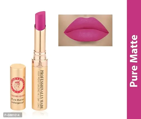 Colors Queen Beauty Lips Non Transfer Velvet Texture Lipstick (Neon Pink)