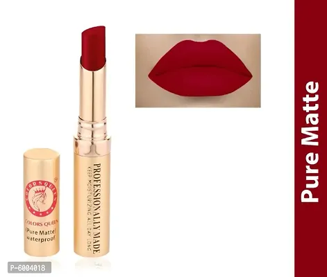 Colors Queen Beauty Lips Non Transfer Velvet Texture Lipstick Bright Red Makeup Lips-thumb0