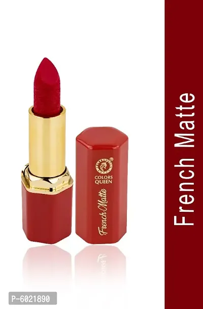 Colors Queen French Matte Water Proof Matte Lipstick (Hot  Red)