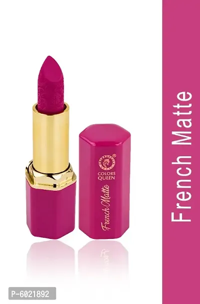 Colors Queen French Matte Water Proof Matte Lipstick (Glam Pink)