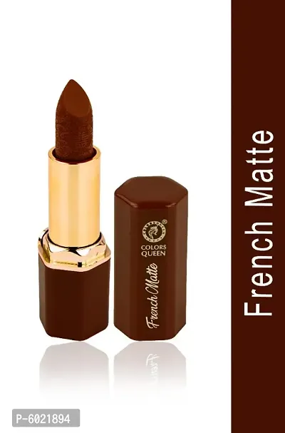 Colors Queen French Matte Water Proof Matte Lipstick (Coffee Brown)