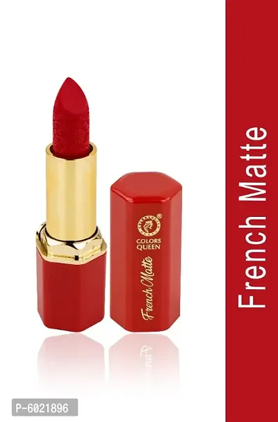 Colors Queen French Matte Water Proof Matte Lipstick (Rich Red)-thumb0