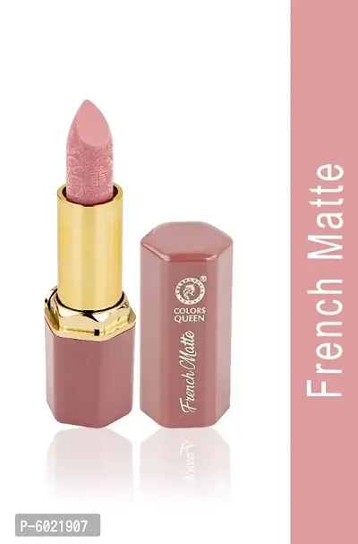 Colors Queen French Matte Water Proof Matte Lipstick (Peach Nude)