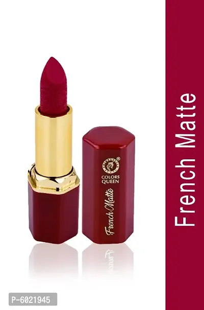 Colors Queen French Matte Water Proof Matte Lipstick (Royal Maroon)