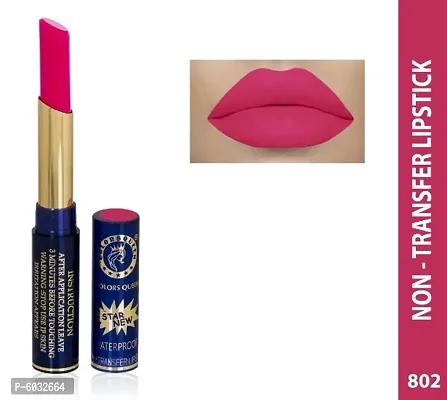 Colors Queen Star New Water Proof Non Transfer Lipstick (Pink)