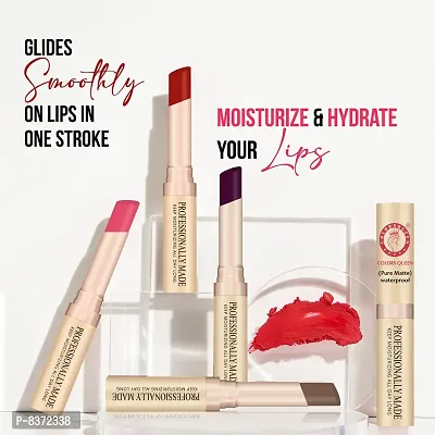 Colors Queen Beauty Lip Pure Matte Lipstick (Bio Rose, 4g)-thumb5
