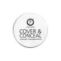 Colors Queen Cover  Conceal Cream Foundation || Light Weight + Full Coverage  || Water proof  Crease Proof || With Beauty Blender (Ivory) {Pack of 2}-thumb4