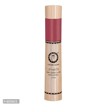 COLORS QUEEN 2 In 1 10 ml Matte Lip Gloss and Lipstick (Peach, 2.5 gm)-thumb5