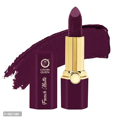 Colors Queen French Matte Water Proof Matte Lipstick (Wine)
