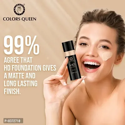 Colors Queen HD Super Blend able Oil Free Water Proof Foundation (IVORY)-thumb5