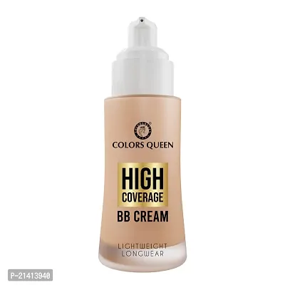 Colors Queen High Coverage BB Cream Foundation with SPF-15 | Lightweight Cream Foundation with Matte Finish | Long Lasting Foundation for Face Makeup Enriched with Jojoba Seed Oil (White Ivory, 50g)-thumb5