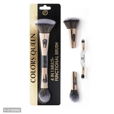 COLORS QUEEN 4 in 1 Foundation, Powder, Eyeshadow Blending and Flat Brush Set  (Pack of 4)