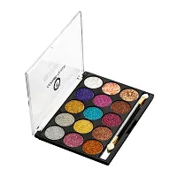 Colors Queen Glitter Shimmer Eyeshadow Palette With Beauty Blender-thumb3