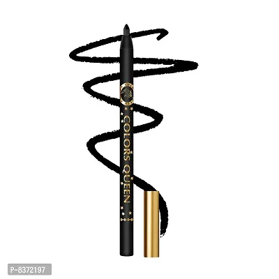 COLORS QUEEN Non Transfer One Stroke Soft Kohl Kajal Eye Liner SUPER BLACK 4 g (SUPER BLACK)