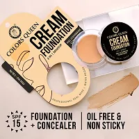 Colors Queen 2 in 1 Full Coverage Cream Foundation (Chinese) With Beauty Blender Pack of 2-thumb4