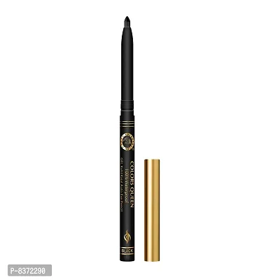 Colors Queen Auto Eye Kajal In Wooden Box Smudge-Proof And Waterproof Jet Black-thumb2