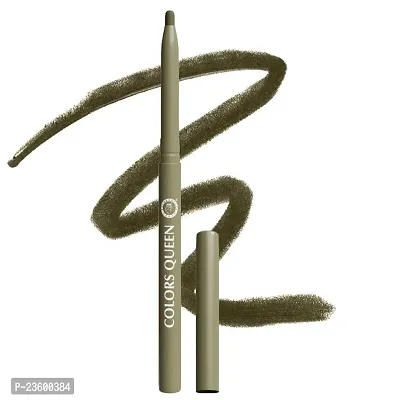 Colors Queen Extreme Color Kajal - 07 Golden Green, 0.4g | Smooth One Stroke Application Ultra Creamy Texture | Non Transfer, Smudge Proof, Water Proof Kajal | Long Lasting Eye Pencil Kajal for Women-thumb0