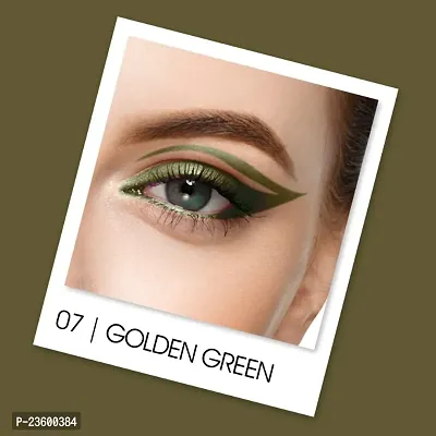 Colors Queen Extreme Color Kajal - 07 Golden Green, 0.4g | Smooth One Stroke Application Ultra Creamy Texture | Non Transfer, Smudge Proof, Water Proof Kajal | Long Lasting Eye Pencil Kajal for Women-thumb4