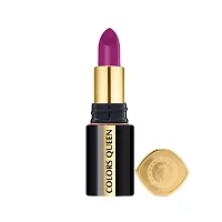 Colors Queen Luxury Matte Non Transfer Lipstick - 04 Maple Magenta, 4g | Highly Pigmented, Single Stroke Application, Ultra Matte Long Lasting Lipstick | Smudge Proof  Waterproof Lipstick for Women-thumb2