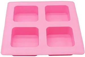 Stylish  4 Cavity Square Shaped  Soap Mold-thumb1