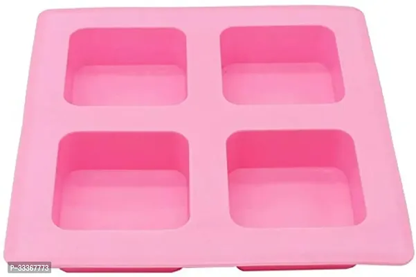 Stylish  4 Cavity Square Shaped  Soap Mold-thumb2