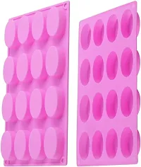 Stylish Silicone Oval Shaped Soap Making Mold with 16 Cavity-thumb4