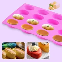 Stylish Silicone Oval Shaped Soap Making Mold with 16 Cavity-thumb2