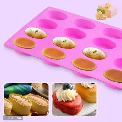 Stylish Silicone Oval Shaped Soap Making Mold with 16 Cavity-thumb3