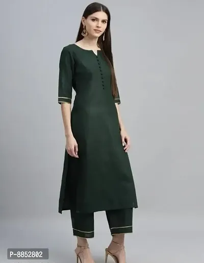 Women Solid Kurta Bottom Set-thumb0