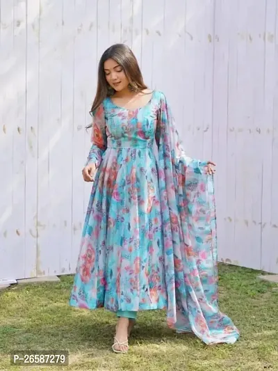 A Beautiful Anarkali Kurti with dupatta