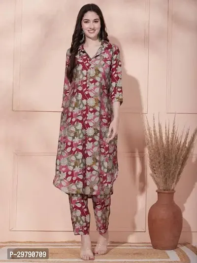 Fancy Rayon Printed Kurta With Pant For Women