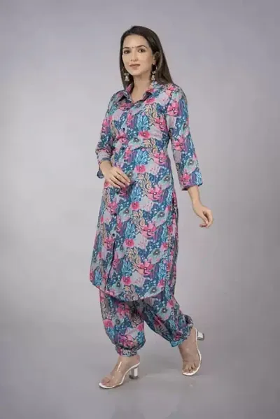 Stylish Rayon Kurta bottom set