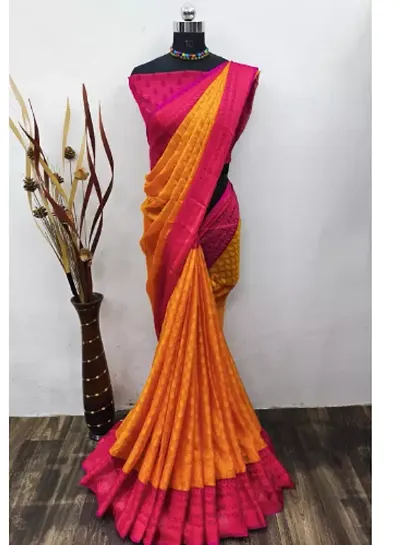 Must Have Chiffon Saree with Blouse piece 