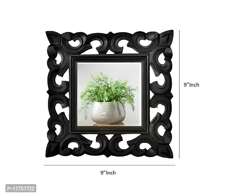 VAS Collection Home Wood Carving Wall Mirror for Living Room and Bedroom-thumb2