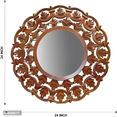 Wood Carving Wall Mirror For Living Room-thumb2