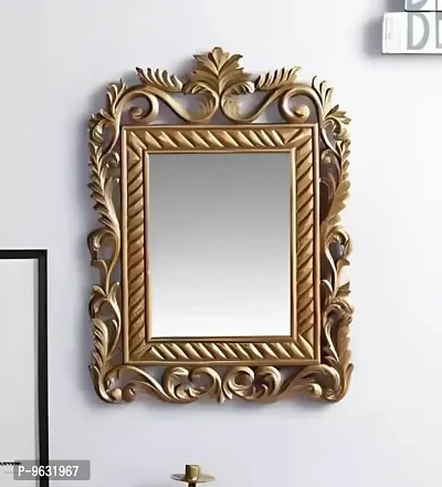 Wood Carving Wall Mirror For Living Room 40 CM X 53 CM-thumb0