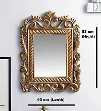 Wood Carving Wall Mirror For Living Room 40 CM X 53 CM-thumb2