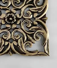 Wood Carving Wall Panel For Living Room (Copper Antique)-thumb1