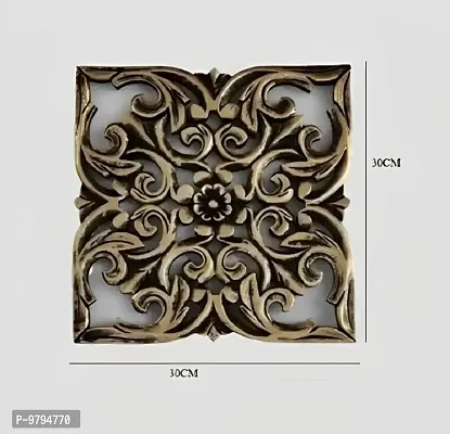 Wood Carving Wall Panel For Living Room (Copper Antique)-thumb3