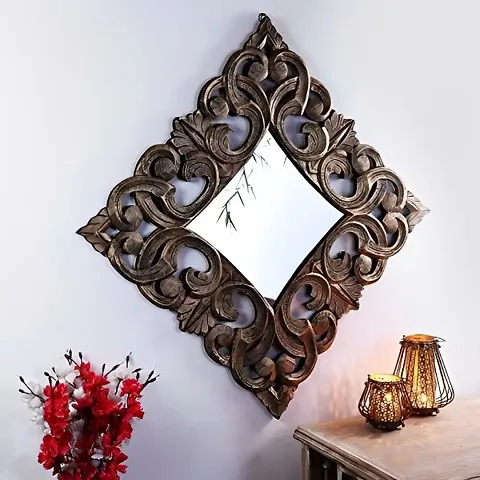 Wood Carving Mirror For Home