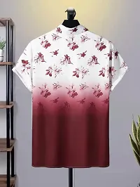 Elegant Cotton Lycra Printed Short Sleeves Casual Shirts For Men-thumb1
