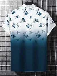 Elegant Lycra Blend Printed Short Sleeves Casual Shirts For Men-thumb1