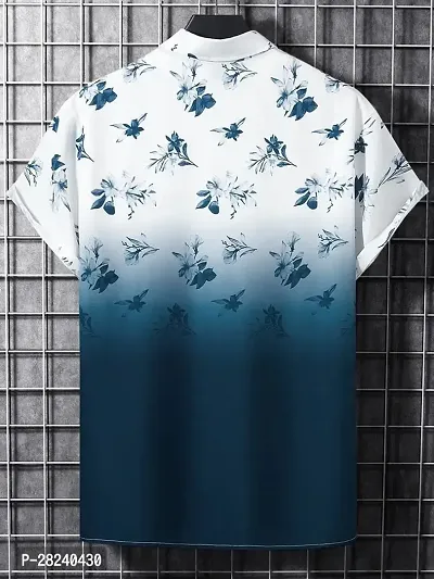 Elegant Lycra Blend Printed Short Sleeves Casual Shirts For Men-thumb2