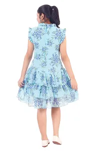 Blue Georgette  Dress for Girls-thumb2