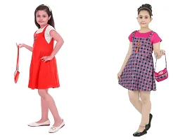 Fabulous  Crepe  Frocks For Girls Pack Of 2-thumb1